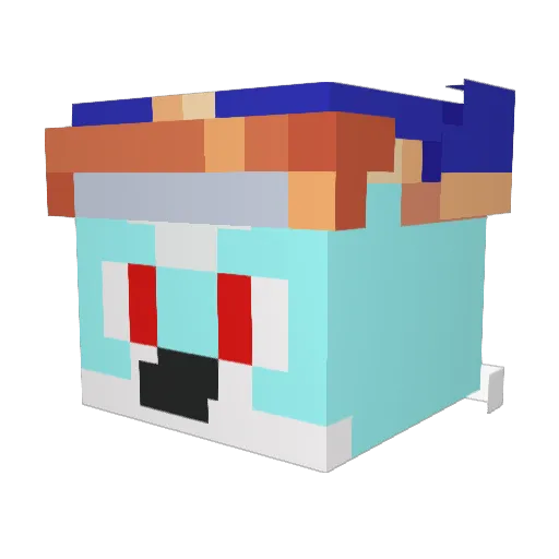 ppp123434 Minecraft avatar head, 3D render