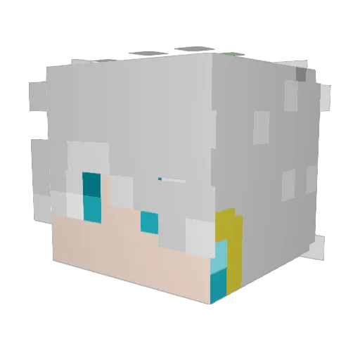 ppppp6503 Minecraft avatar head, 3D render