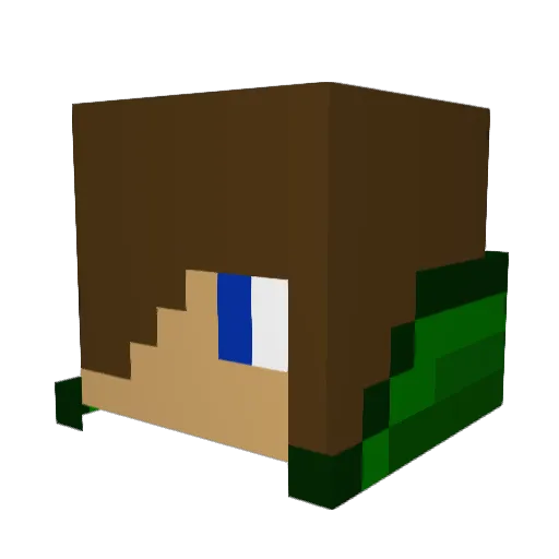 ppskittles Minecraft avatar head, 3D render
