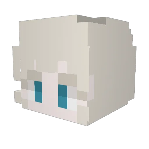 ppyom Minecraft avatar head, 3D render