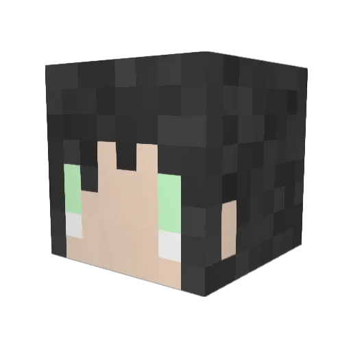 pqghb Minecraft avatar head, 3D render