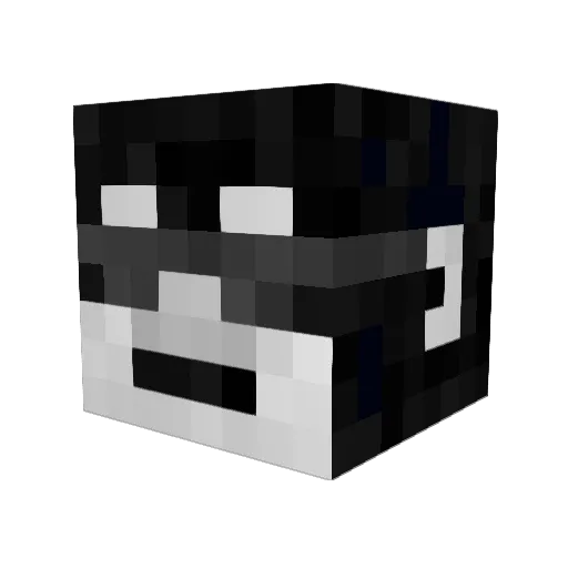 pqp_official Minecraft avatar head, 3D render