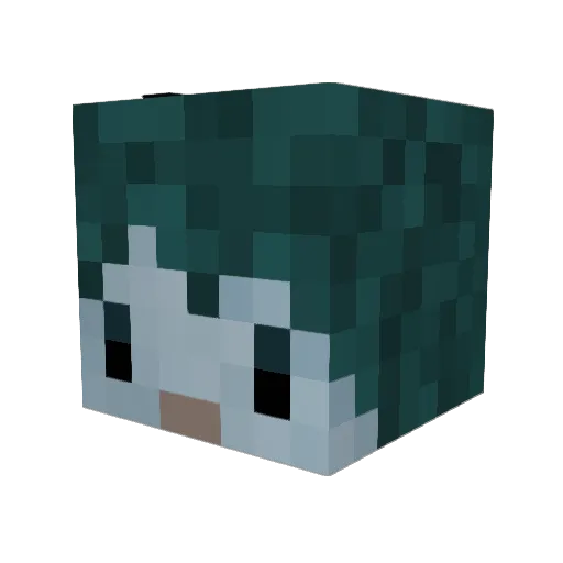 pqrro Minecraft avatar head, 3D render