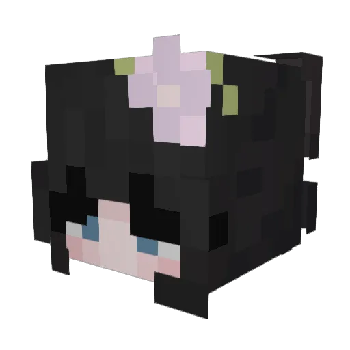 pquliii Minecraft avatar head, 3D render