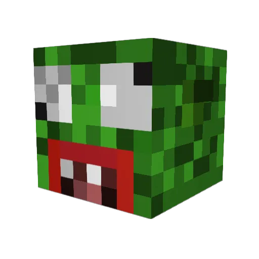 pr0t3ct Minecraft avatar head, 3D render