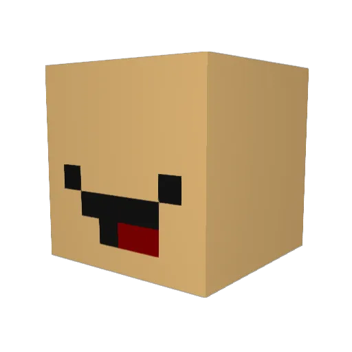pr1ckz Minecraft avatar head, 3D render