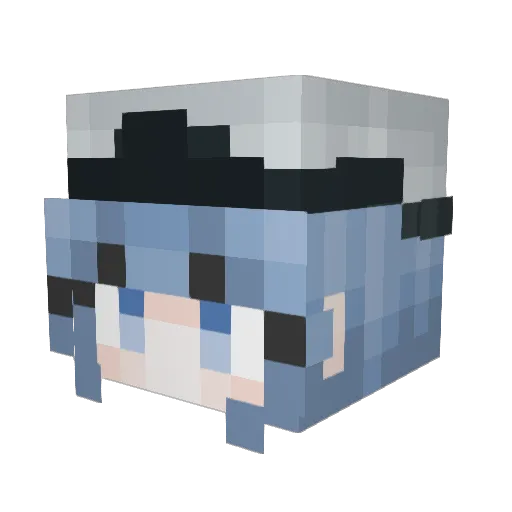 pr3xy Minecraft avatar head, 3D render