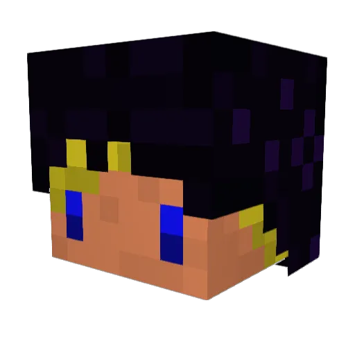 pr_pr_pr Minecraft avatar head, 3D render