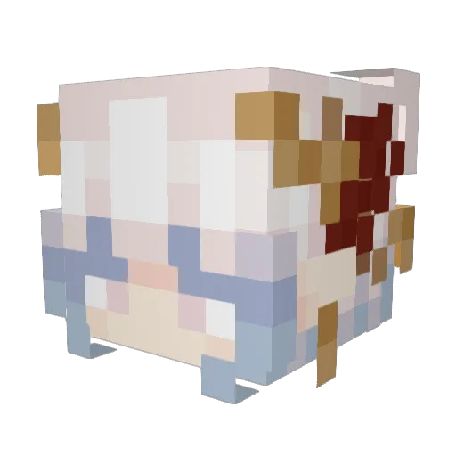 pradaphantom Minecraft avatar head, 3D render