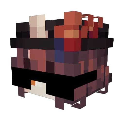pradaweste Minecraft avatar head, 3D render