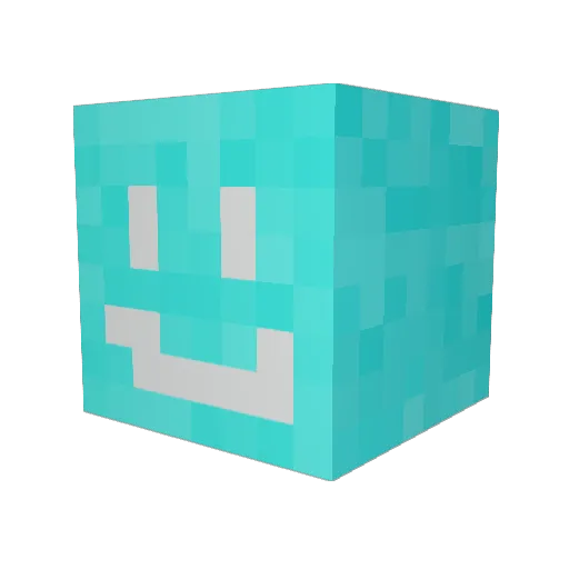 praely Minecraft avatar head, 3D render