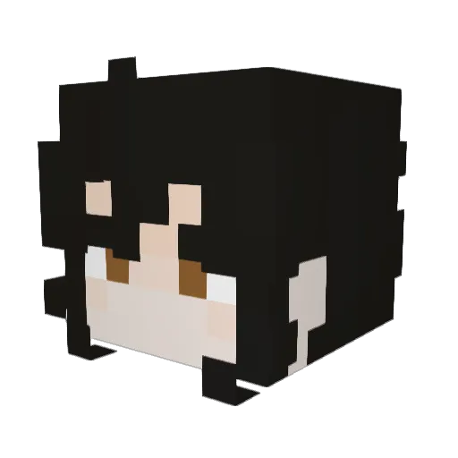 praga444 Minecraft avatar head, 3D render