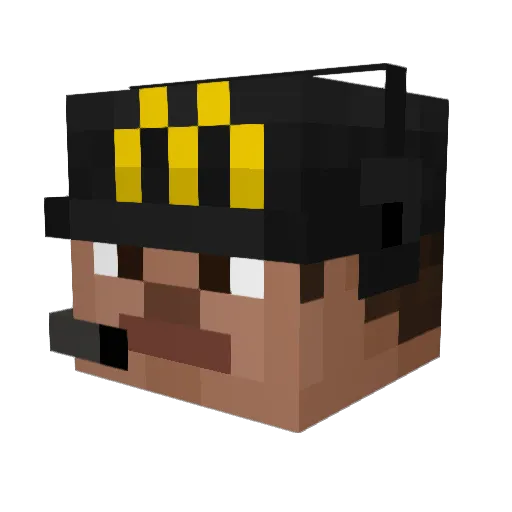 prakhtax Minecraft avatar head, 3D render