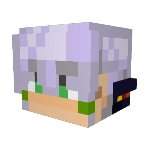pralsedsun Minecraft avatar head, 3D render