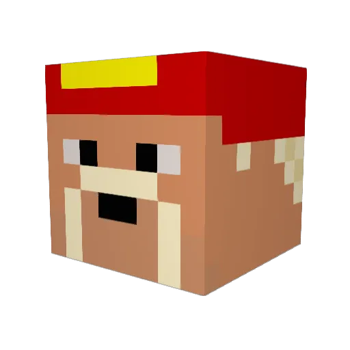 prandy Minecraft avatar head, 3D render