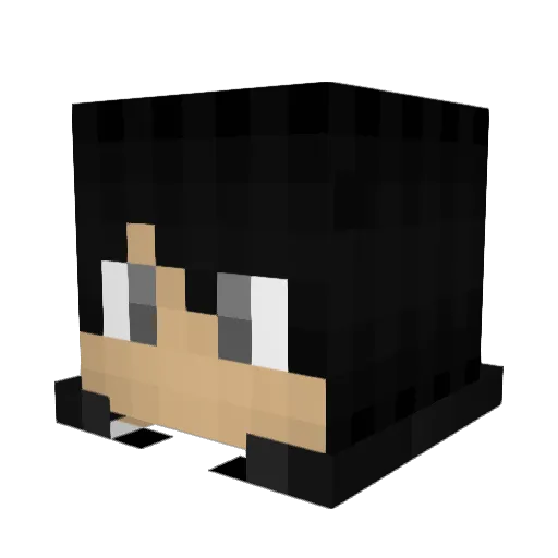 prasth Minecraft avatar head, 3D render