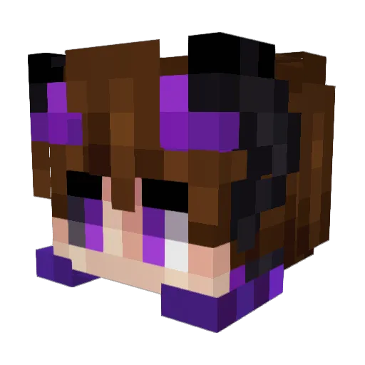 prastin Minecraft avatar head, 3D render