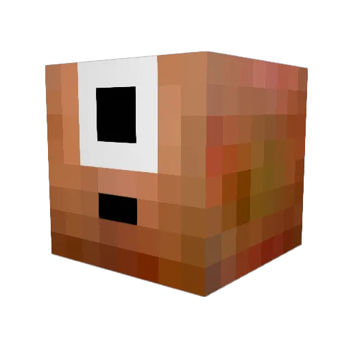pratt3 Minecraft avatar head, 3D render