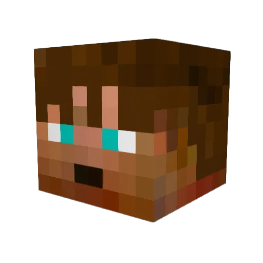 pravde Minecraft avatar head, 3D render
