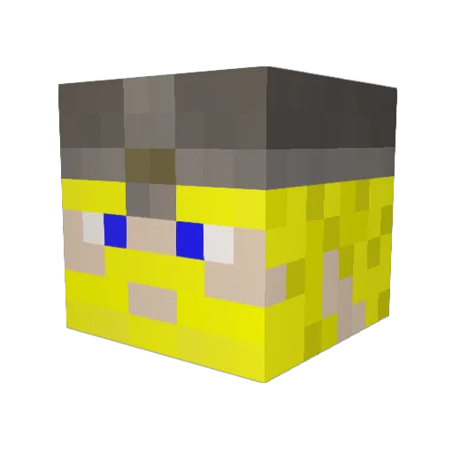 pravigo Minecraft avatar head, 3D render