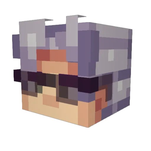 prax1n Minecraft avatar head, 3D render