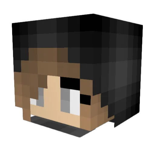 prayandr Minecraft avatar head, 3D render