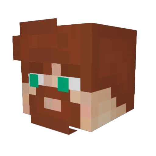 prazkin Minecraft avatar head, 3D render