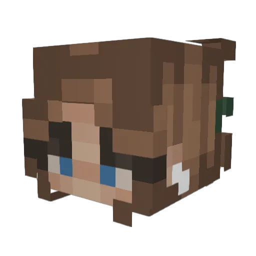 prb_2029 Minecraft avatar head, 3D render
