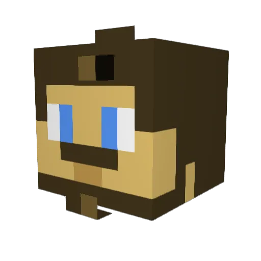 pre57 Minecraft avatar head, 3D render