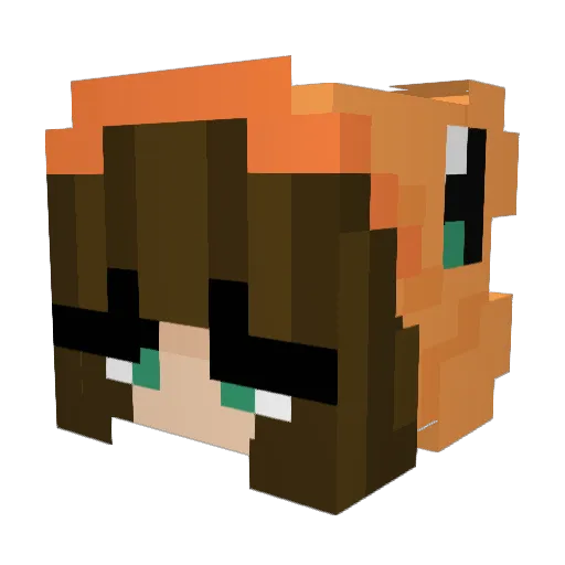 preccell Minecraft avatar head, 3D render