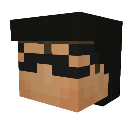 precious2 Minecraft avatar head, 3D render