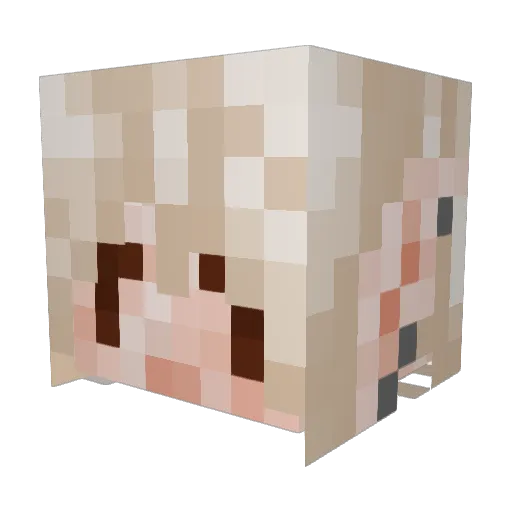 precious828 Minecraft avatar head, 3D render