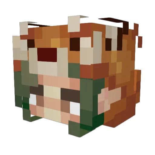 preciouspotat Minecraft avatar head, 3D render