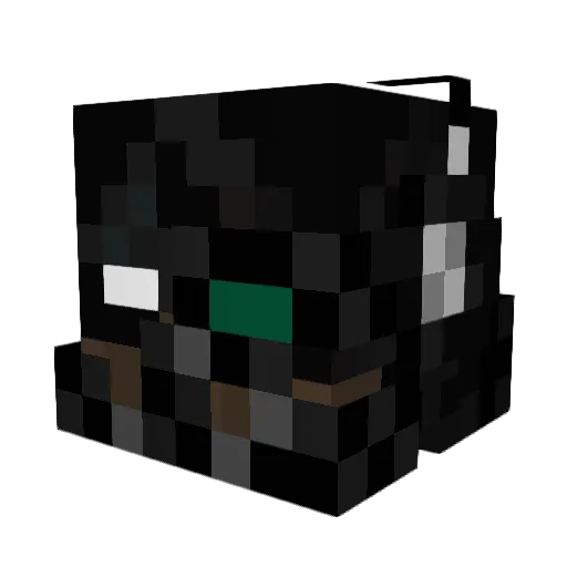 precpeapum Minecraft avatar head, 3D render