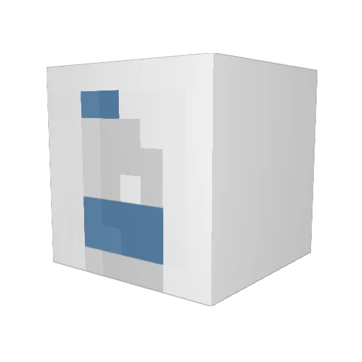precursr Minecraft avatar head, 3D render