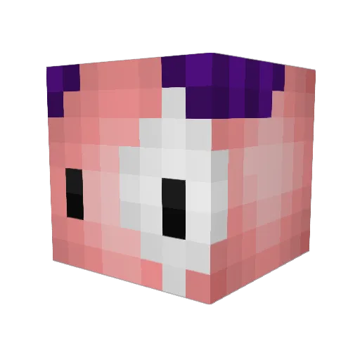 precutetty Minecraft avatar head, 3D render