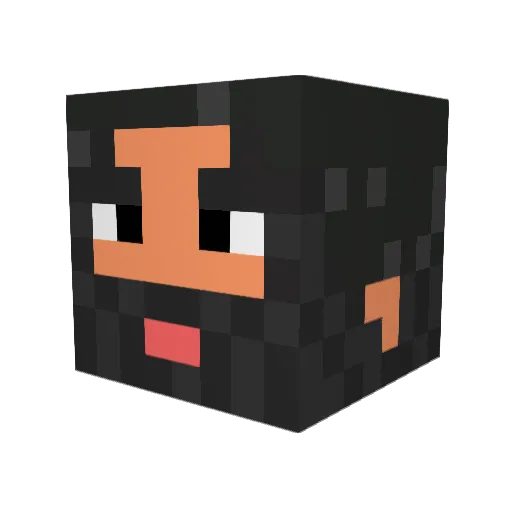 pred8tor Minecraft avatar head, 3D render
