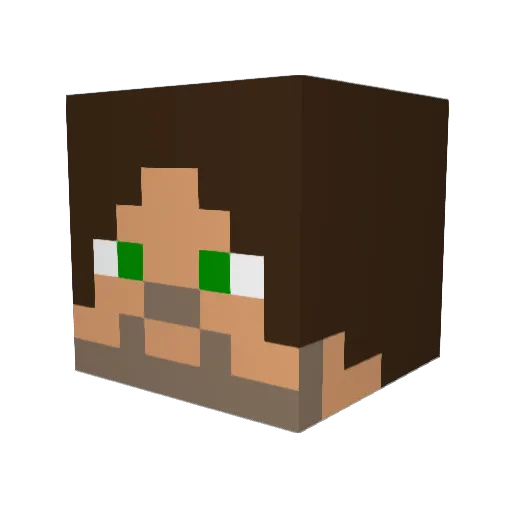 preddobear Minecraft avatar head, 3D render