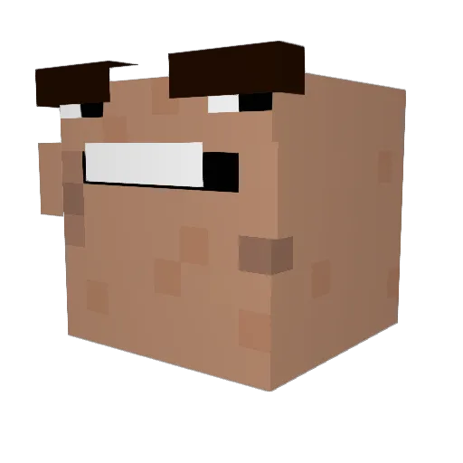preefar Minecraft avatar head, 3D render