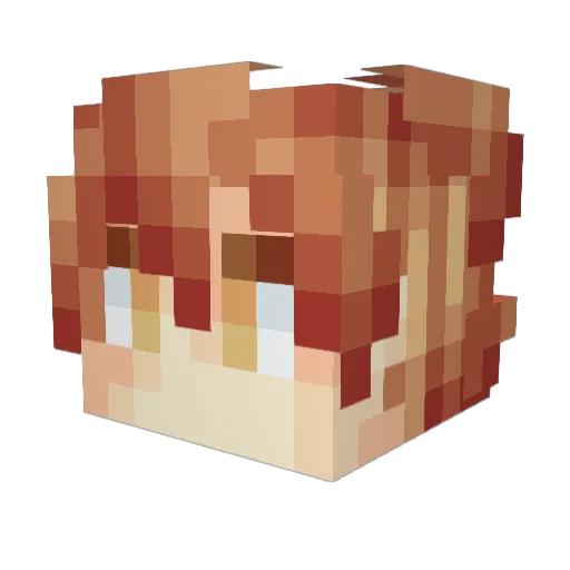premita Minecraft avatar head, 3D render