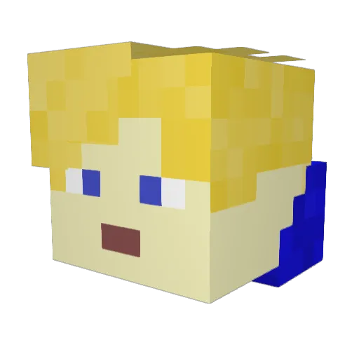 premiumfapik Minecraft avatar head, 3D render