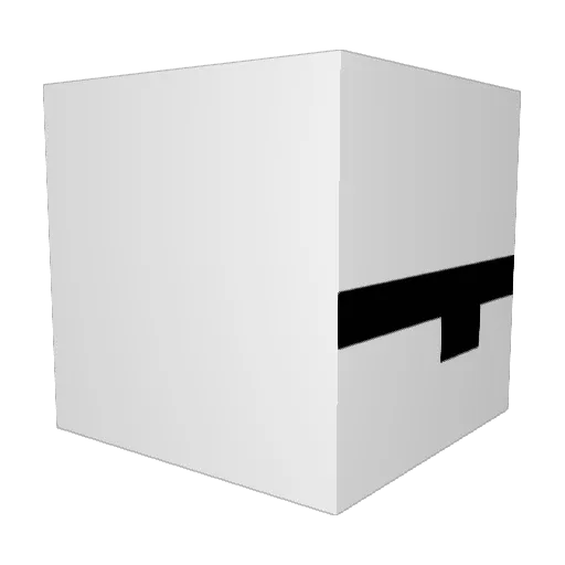 prepleato Minecraft avatar head, 3D render