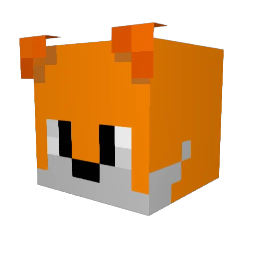 preppiecrowd Minecraft avatar head, 3D render