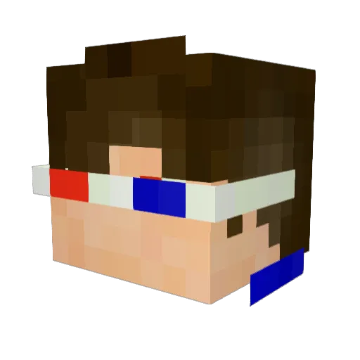 prepress_dude Minecraft avatar head, 3D render