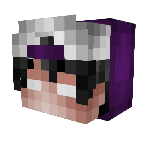 presLOL Minecraft avatar head, 3D render
