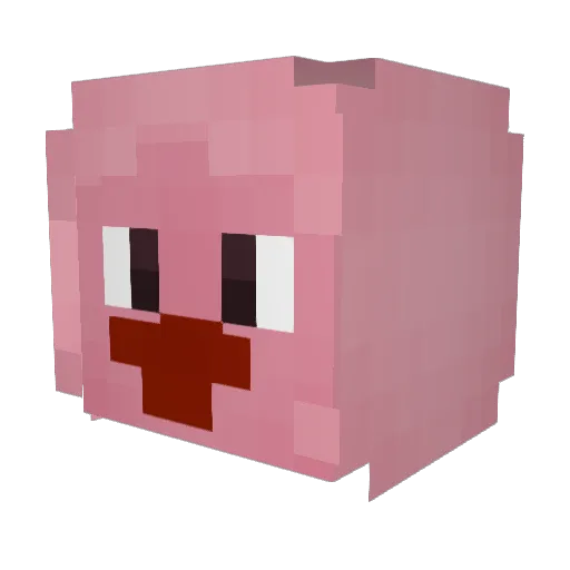presentalex Minecraft avatar head, 3D render