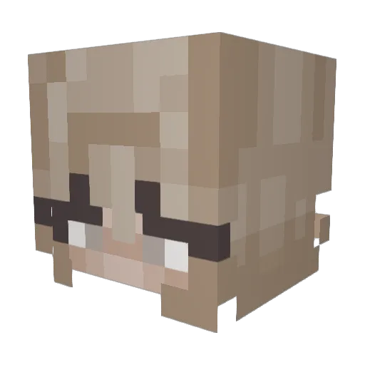 presleymae Minecraft avatar head, 3D render