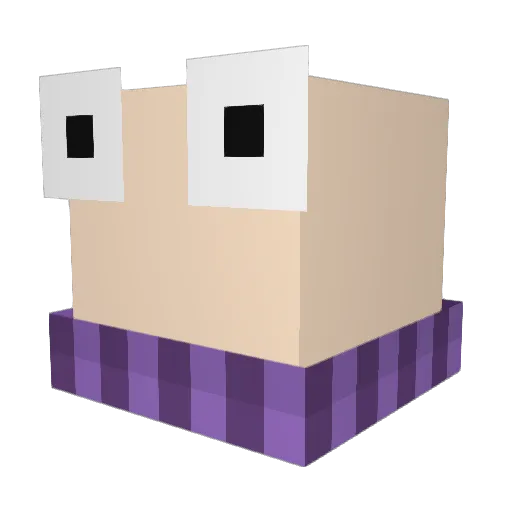 press2p Minecraft avatar head, 3D render