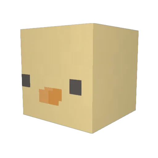 pressuredd Minecraft avatar head, 3D render