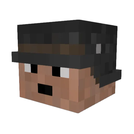 pressuremaker Minecraft avatar head, 3D render